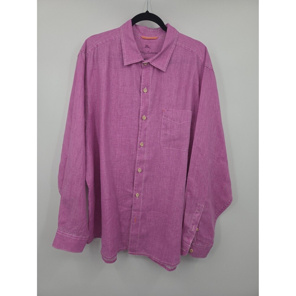Tommy Bahama Linen Shirt Sz XL Beachy Vacation Resort Cruise Summer Breathable